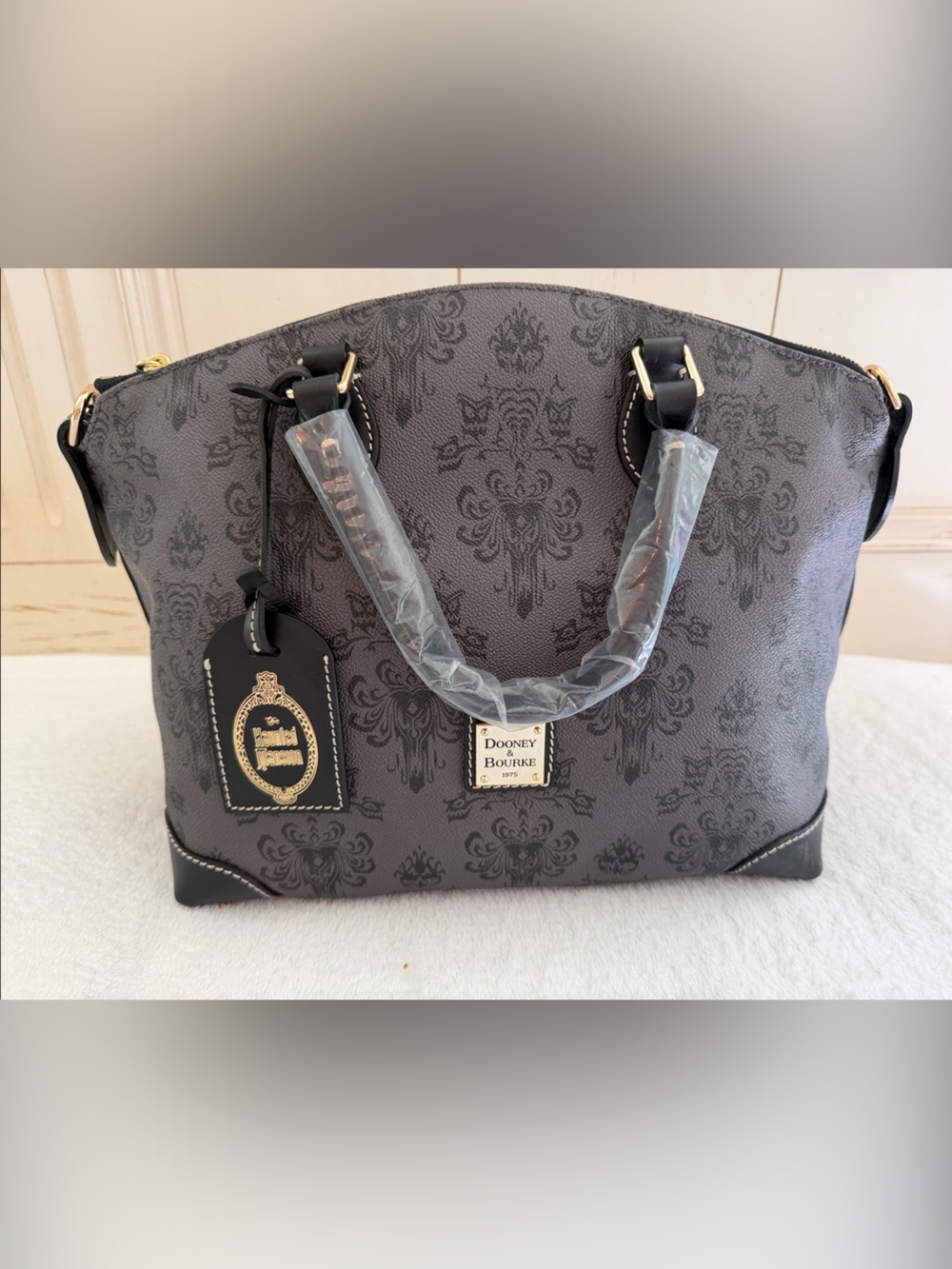 Haunted Mansion Wallpaper Satchel by Disney Dooney & Bourke 2015 NWT